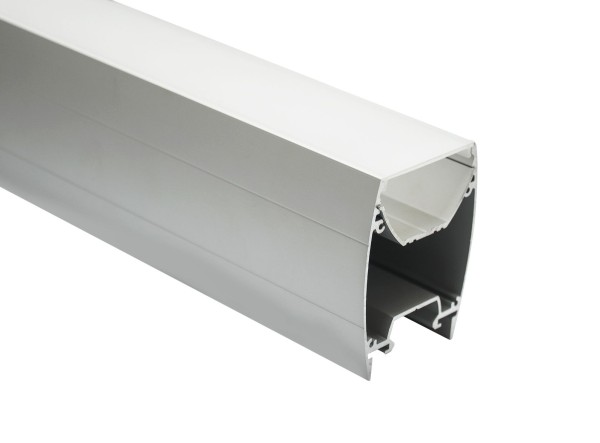 Profilé LED Pluma1 Z01100 Dimensions 56mmx74mm | Longueurs standards  1m - 2m - 3m ou sur-mesure | Finition Anodisé incolore | F