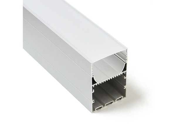 Profilé LED Crista3 Z01500 Dimensions 59.6mmx84.6mm | Longueurs standards  1m - 2m - 3m ou sur-mesure | Finition Anodisé incolor