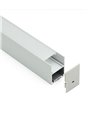 Profilé LED Crista4 Z01700 Dimensions 36.4mmx50mm | Longueurs standards  1m - 2m - 3m ou sur-mesure | Finition Anodisé incolore 