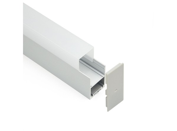 Profilé LED Zespa1 Z01800 Dimensions 36.4mmx76.5mm | Longueurs standards  1m - 2m - 3m ou sur-mesure | Finition Anodisé incolore