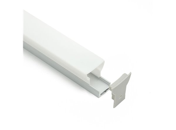 Profilé LED Lacopa1 Z01900 Dimensions 33mmx31.6mm | Longueurs standards  1m - 2m - 3m ou sur-mesure | Finition Anodisé incolore 