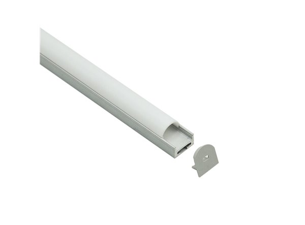 Profilé LED Vespa6 Z02300 Dimensions 20.3mmx19.4mm | Longueurs standards  1m - 2m - 3m ou sur-mesure | Finition Anodisé incolore