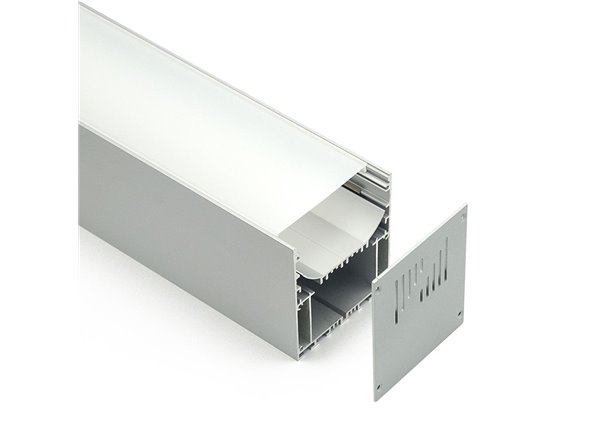 Profilé LED Cobra3 Z03100 Dimensions 75mmx80mm | Longueurs standards  1m - 2m - 3m ou sur-mesure | Finition Anodisé incolore | F