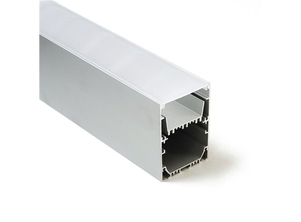 Profilé LED Cobra5 Z03300 Dimensions 50mmx70mm | Longueurs standards  1m - 2m - 3m ou sur-mesure | Finition Anodisé incolore | F