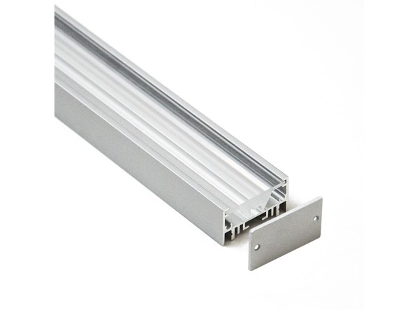 Profilé LED Globo1 Z03800 Dimensions 31.8mmx17.2mm | Longueurs standards  1m - 2m - 3m ou sur-mesure | Finition Anodisé incolore