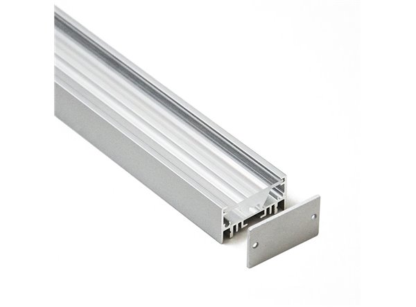 Profilé LED Globo1 Z03800 Dimensions 31.8mmx17.2mm | Longueurs standards  1m - 2m - 3m ou sur-mesure | Finition Anodisé incolore