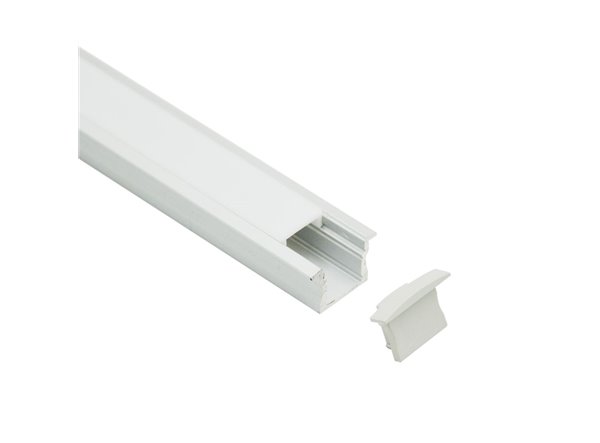 Profilé LED Terano1 Z05000 Dimensions 17.1mmx15mm | Longueurs standards  1m - 2m - 3m ou sur-mesure | Finition Anodisé incolore 