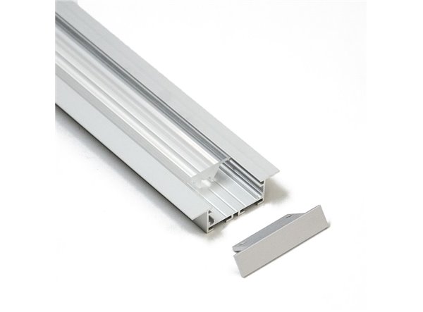 Profilé LED Globo1 Z05500 Dimensions 47.6mmx14mm | Longueurs standards  1m - 2m - 3m ou sur-mesure | Finition Anodisé incolore |