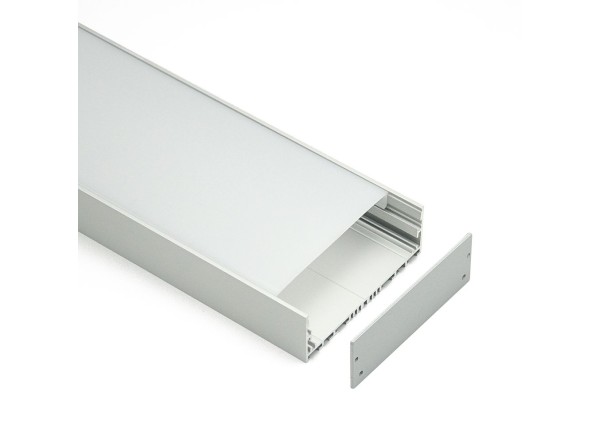 Profilé LED Falco1 Z07400 Dimensions 102mmx30mm | Longueurs standards  1m - 2m - 3m ou sur-mesure | Finition Anodisé incolore | 