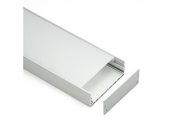 Profilé LED Falco1 Z07400 Dimensions 102mmx30mm | Longueurs standards  1m - 2m - 3m ou sur-mesure | Finition Anodisé incolore | 