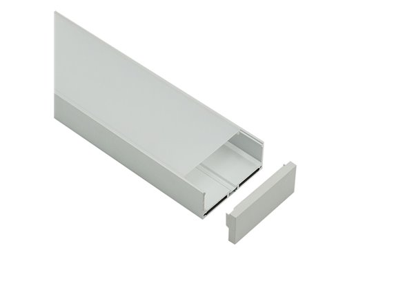 Profilé LED Falco3 Z07600 Dimensions 74.8mmx32mm | Longueurs standards  1m - 2m - 3m ou sur-mesure | Finition Anodisé incolore |
