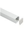 Profilé LED Volpo2 Z08000 Dimensions 35.2mmx34.9mm | Longueurs standards  1m - 2m - 3m ou sur-mesure | Finition Anodisé incolore