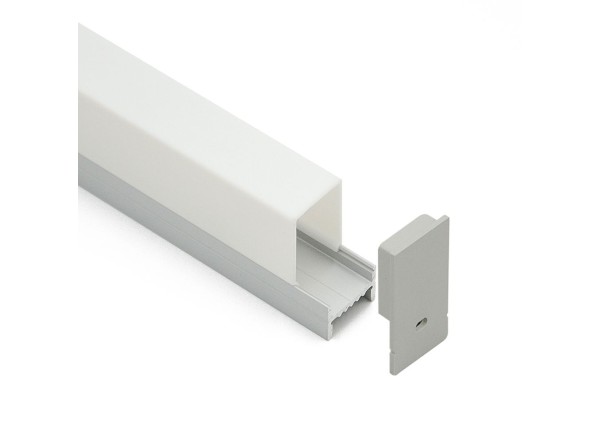 Profilé LED Soros1 Z08200 Dimensions 19.6mmx38.5mm | Longueurs standards  1m - 2m - 3m ou sur-mesure | Finition Anodisé incolore