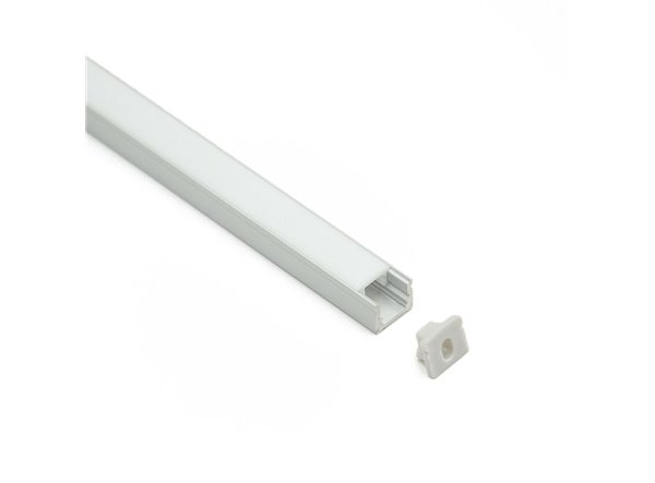 Profilé LED Terano7 Z09000 Dimensions 10mmx8.3mm | Longueurs standards  1m - 2m - 3m ou sur-mesure | Finition Anodisé incolore |