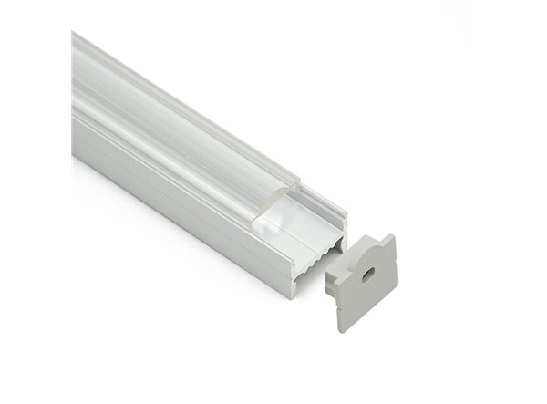 Profilé LED Terano17 Z10200 Dimensions 19.6mmx17.7mm | Longueurs standards  1m - 2m - 3m ou sur-mesure | Finition Anodisé incolo