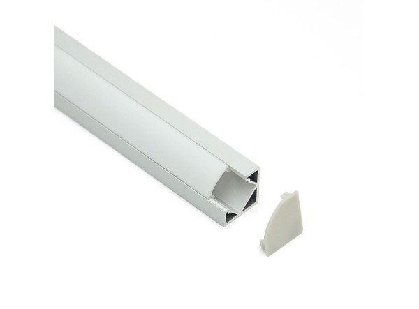 Profilé LED Ovia2 Z11400 Dimensions 18.4mmx18.4mm | Longueurs standards  1m - 2m - 3m ou sur-mesure | Finition Anodisé incolore