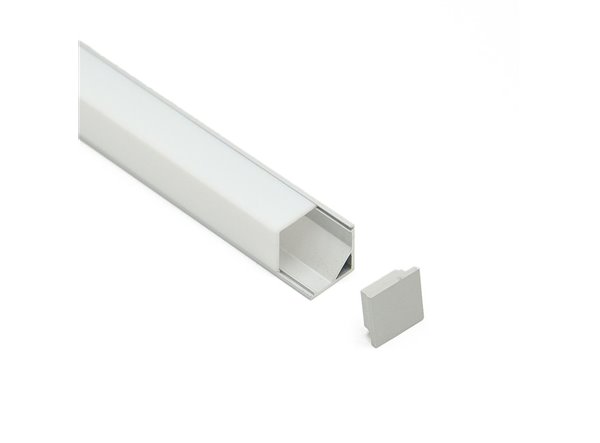 Profilé LED Ovia3 Z11600 Dimensions 16mmx16mm | Longueurs standards  1m - 2m - 3m ou sur-mesure | Finition Anodisé incolore | F