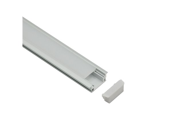 Profilé LED Moonwalk1 Z12400 Dimensions 27mmx11mm | Longueurs standards  1m - 2m - 3m ou sur-mesure | Finition Anodisé incolore 